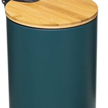 5Five Pedaalemmer - softclose - 3L - petrolblauw - D17 x H24 cm - prullenbak voor badkamer