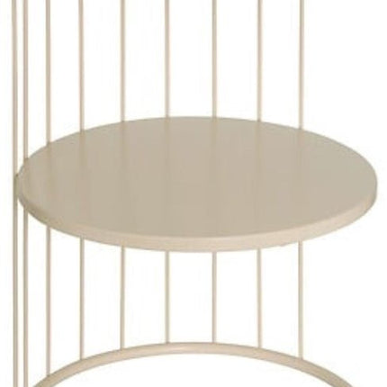 Atmosphera - Ronde Bijzettafel Taupe Staal - D 36 x H 52 cm Met Plateau - Geen Montage