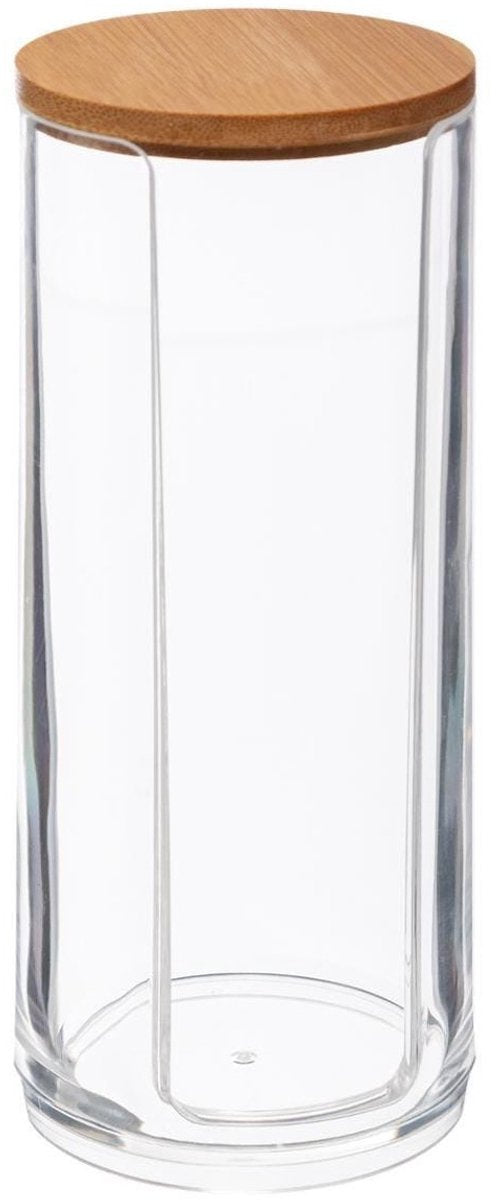 FiveÂ® Wattepad-Spender Bambusdeckel - Wattepads - Mit Deckel