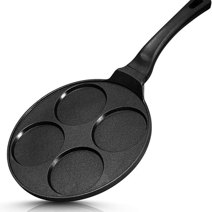 Crêpesmaker - Eierpfanne - Pancake Pfannkuchen 4 Mulden Marmor Antihaftbeschichtung