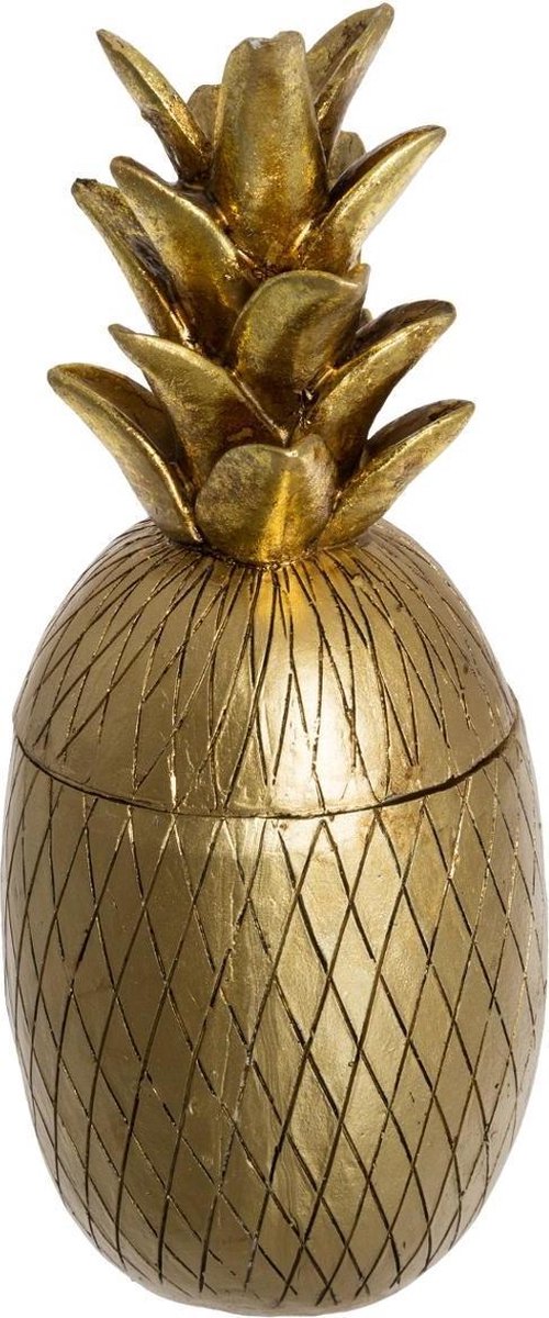 Pot de rangement déco Ananas - Or - H24
