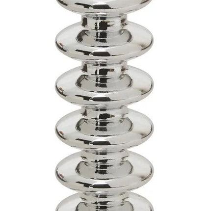 Atmosphera Kerzenleuchter - Dekoglas - Tafelkerzen - silber - D9 x H22 cm