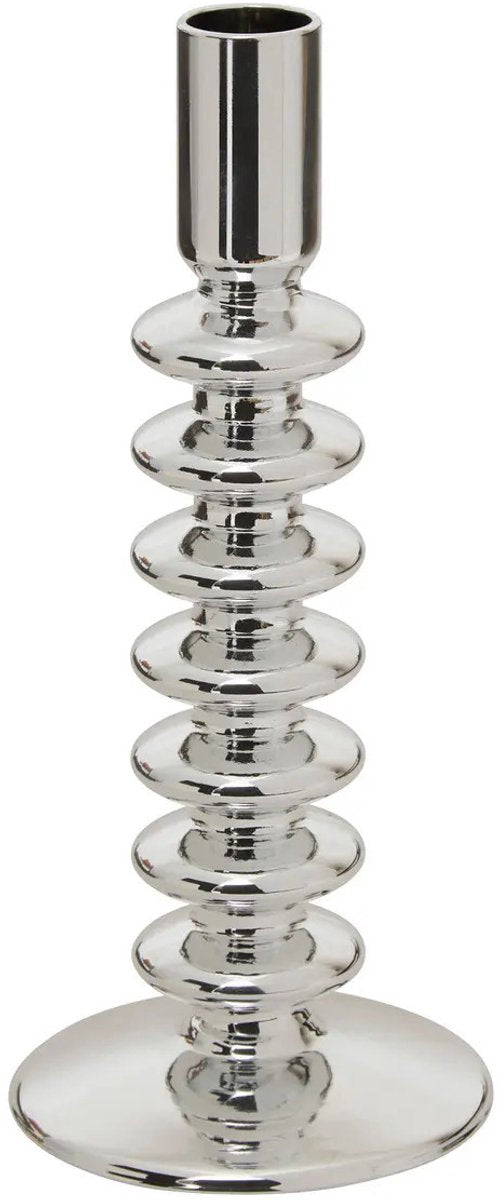 Atmosphera Kerzenleuchter - Dekoglas - Tafelkerzen - silber - D9 x H22 cm