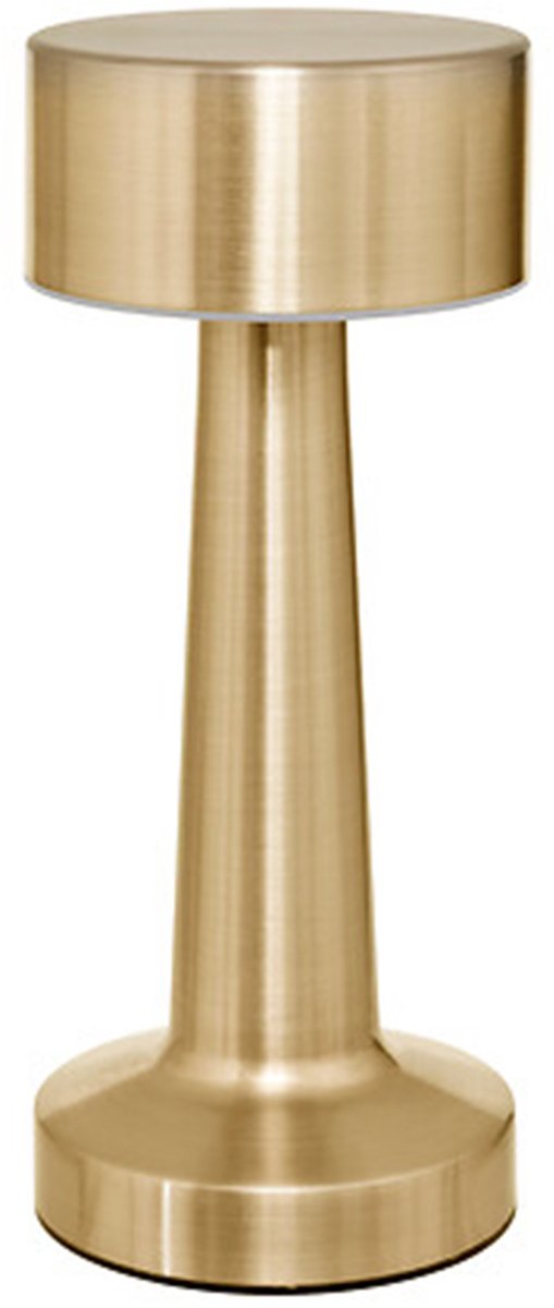 Atmosphera portable tafellamp Caracas - H21 cm - goud - draadloos/oplaadbaar - binnen/buiten - aanraaksensor