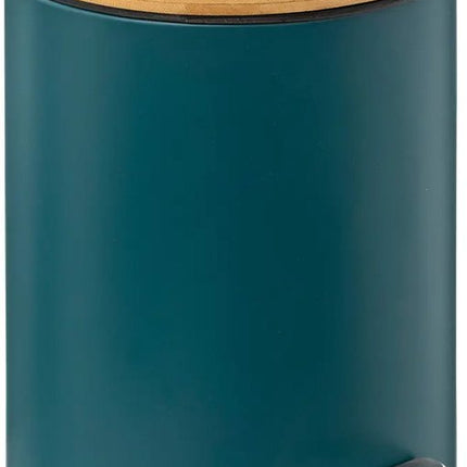 5Five Pedaalemmer - softclose - 3L - petrolblauw - D17 x H24 cm - prullenbak voor badkamer