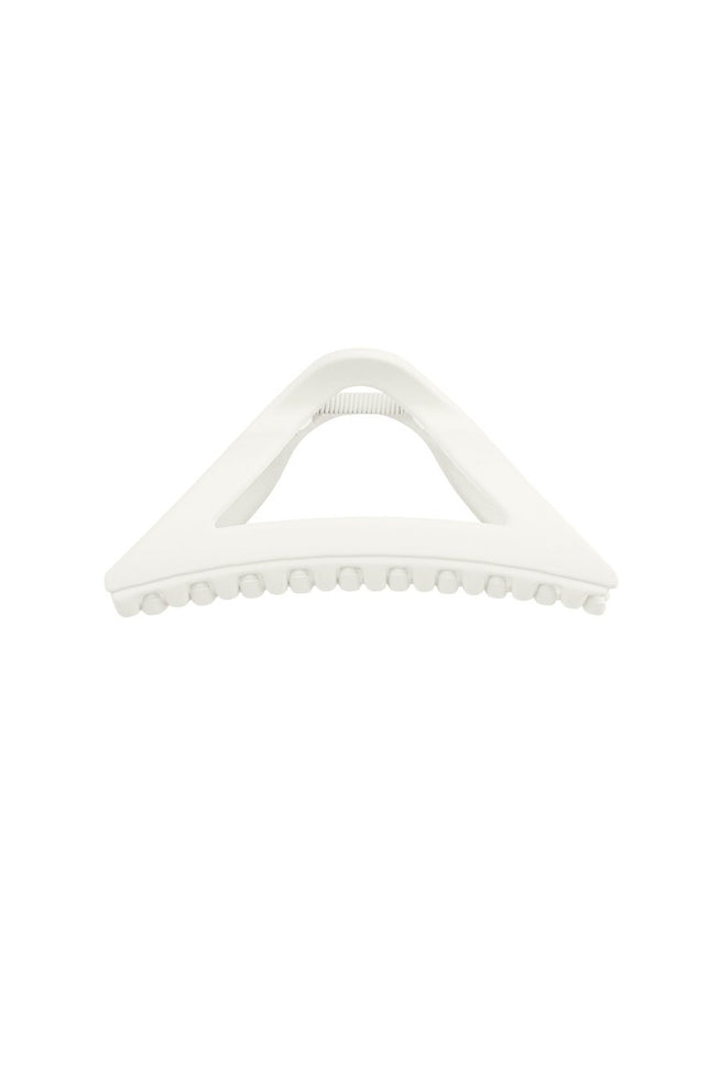 Driehoekige Haarclip - Off-White Plastic Haarklem - 11,5 cm