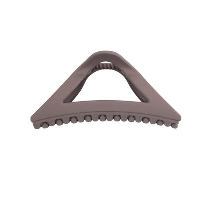 Driehoekige Haarclip - Bruine Plastic Haarklem - 11,5 cm