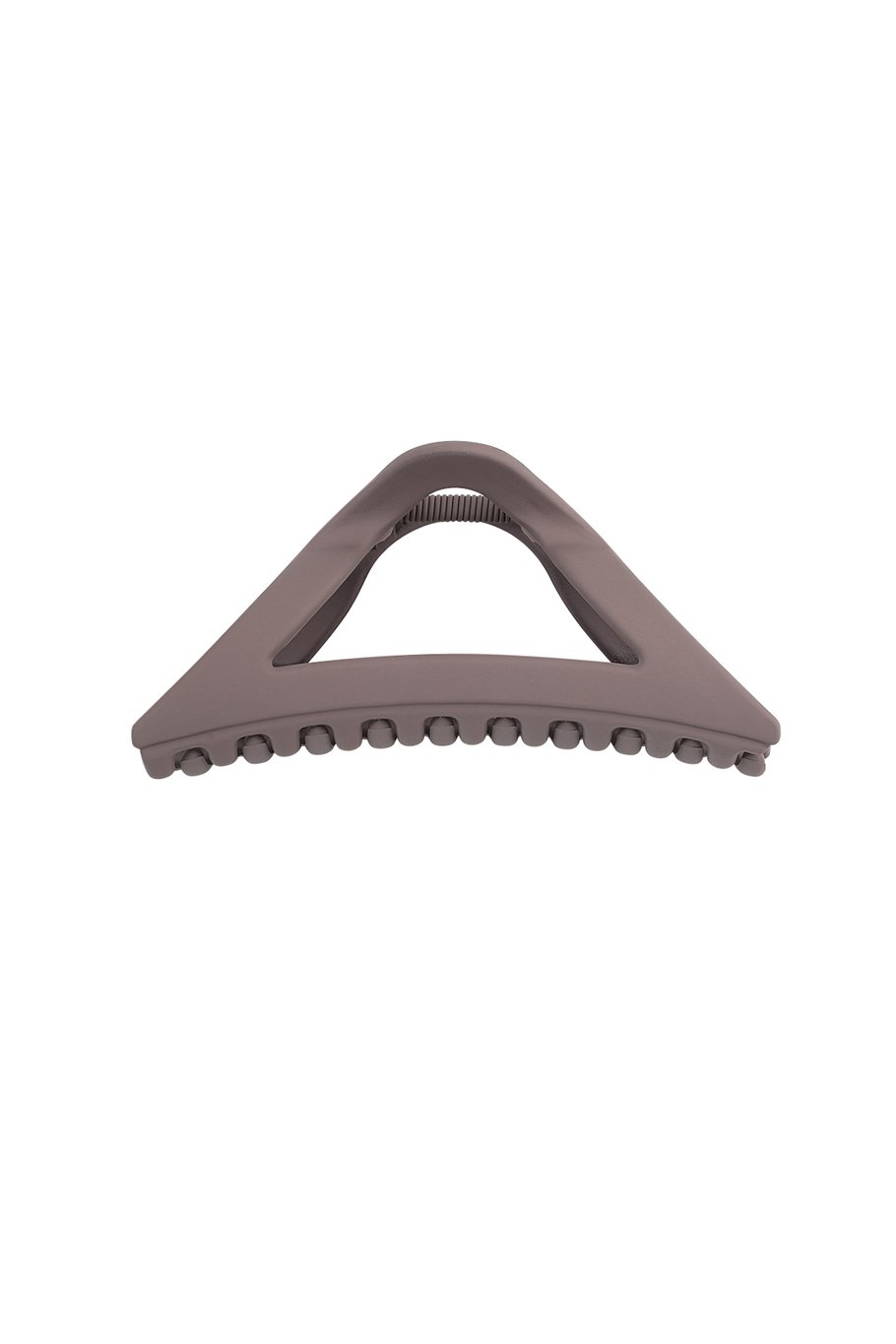 Dreieckige Haarspange - Braune Kunststoff-Haarklammer - 11,5 cm