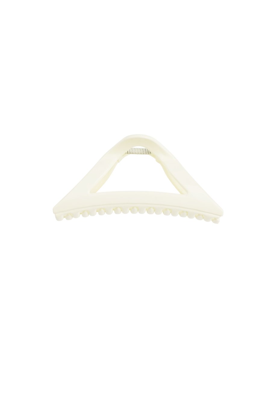 Off-White Dreieck-Haarspange – sommerliches Design – Kunststoff – 11,5 cm