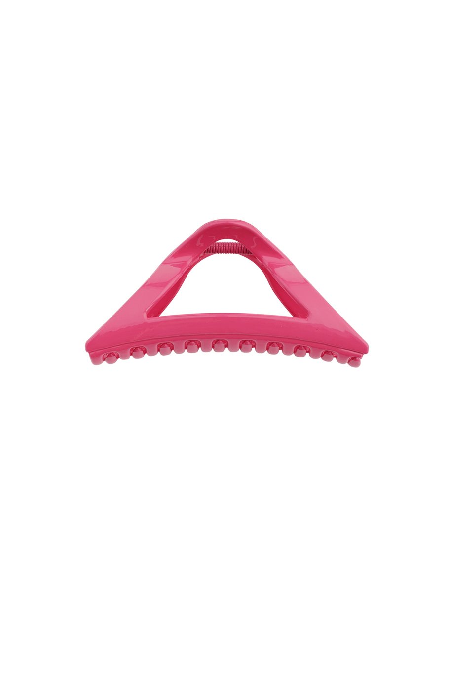 Pink - Fuchsia Triangle Hair Clip – Summer Design – Plastic – 11.5 cm
