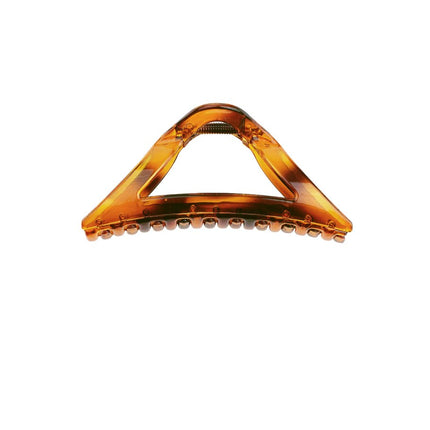 Bruine Driehoek Haarclip – Zomers Design – Plastic – 11,5 cm