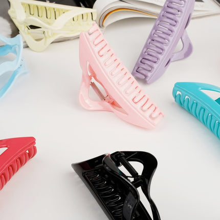 Bruine Driehoek Haarclip – Zomers Design – Plastic – 11,5 cm