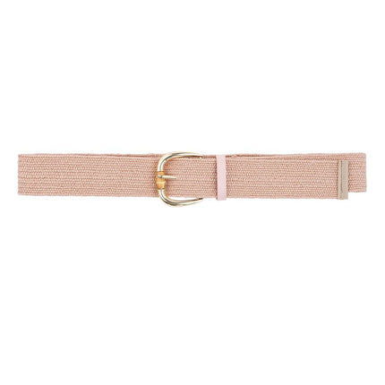 Damesriem Roze/Zalm - Polyester Riem met Goudkleurige Gesp - Klassiek Design