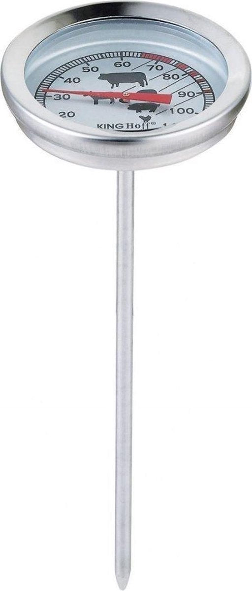 Kinghoff 3697 - vlees thermometer voor bbq - Kern thermometer - Keuken Thermometer - Oven thermometer voor kalkoen/kip of braadstuk
