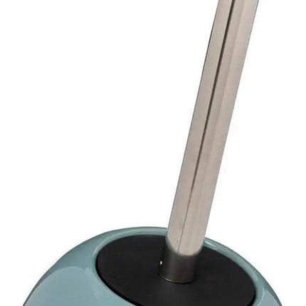 5Five Toilet/wc-borstel in houder - polyresin/metaal - ijsblauw - 35 cm