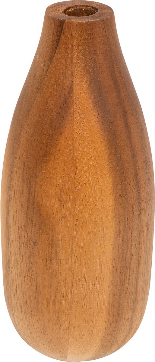 Vase soliflore Atmosphera Siera en acacia Ø10xH18cm - Marron