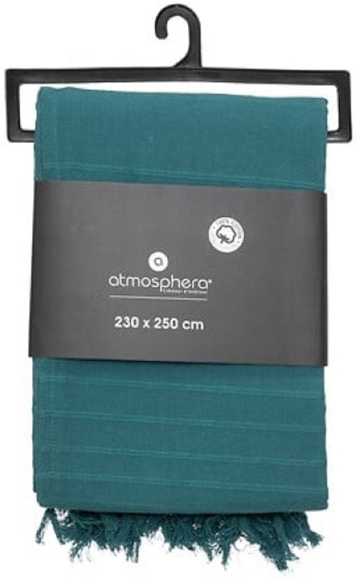 Anjali bedsprei blauw van rayon – sprei voor tweepersoonsbed, 230 x 250 cm – foto 3