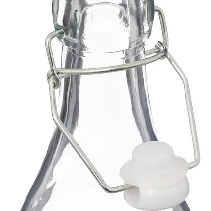 5Five Beugelfles/weckfles - 4x - glas - transparant - luchtdicht - 1 liter - waterfles - limonade