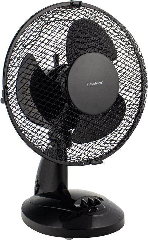 Klausberg 7473 - tafelventilator - zwart - 23 cm - 21W