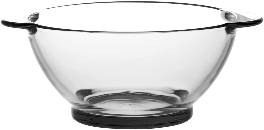 Glass soup bowls with handles - set of 3