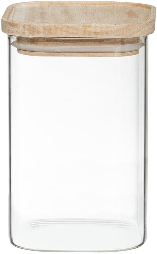 5Five voorraadpotten glas met houten deksel, set van 4 – 500 ml en 1000 ml – foto 7