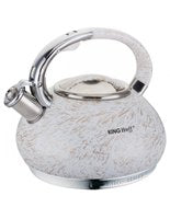 Kinghoff 1066 - Flötenkessel - 3.0 Liter - Edelstahl - Weiß