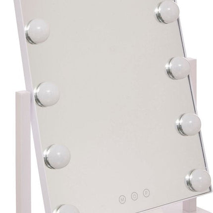 5Five Piverende Make-up LED Spiegel - 35x7x43cm - Wit