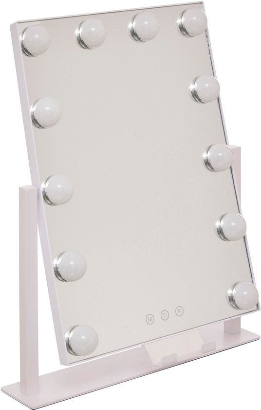 5Five Piverende Make-up LED Spiegel - 35x7x43cm - Wit
