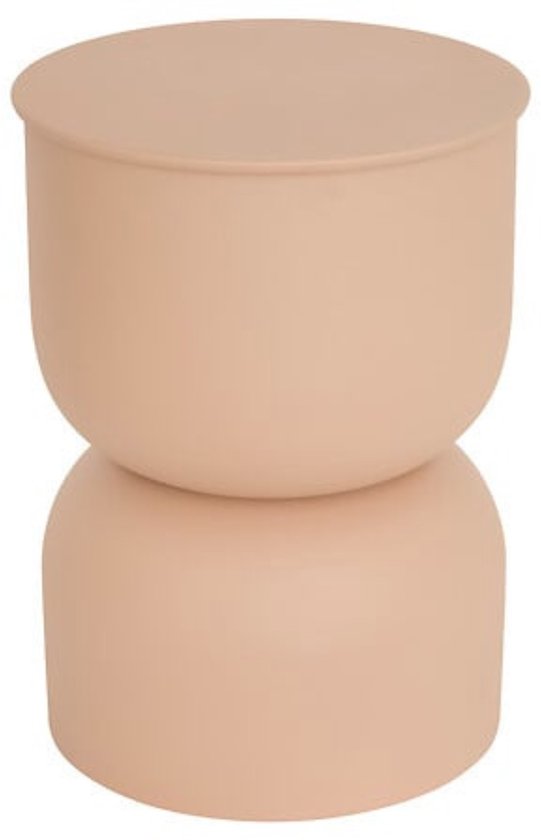 Atmosphera Totem Bijzettafel Palomba - Ø 31 cm Metaal - Beige