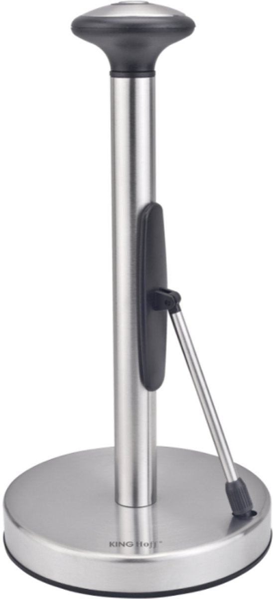 KING HOFF Küchenrollenhalter aus Edelstahl - Edelstahl Silber - Küchenaccessoire mit Abreißhilfe - KH-1955 - Küchenpapierhalter