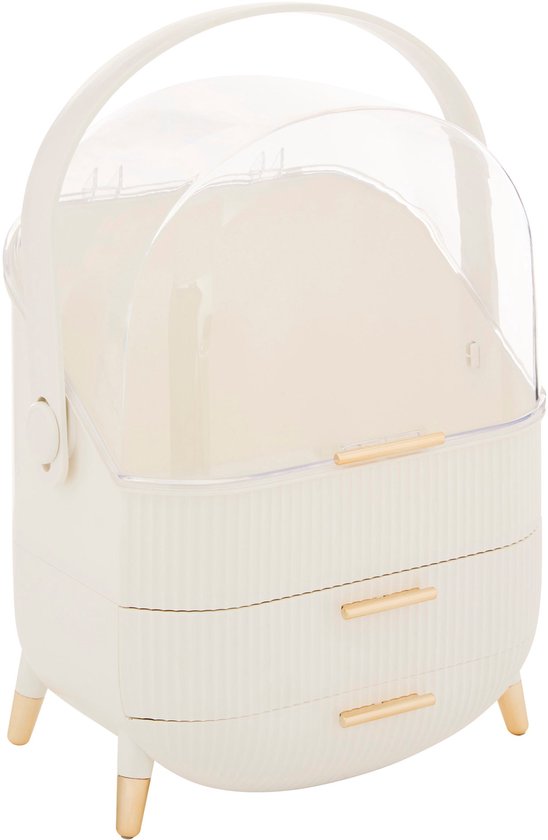 5Five Rangement Alba 3 tiroirs / compartiments - Organisateur - 25 x 17 x 38 cm - Beige