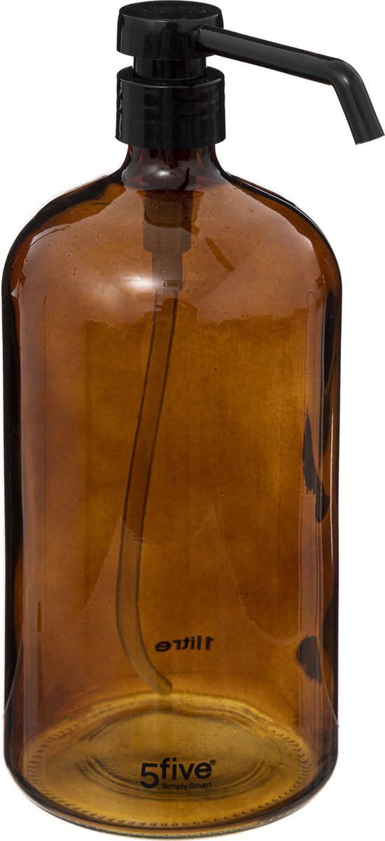 5Five Seifenspender aus Glas - braun - 1 Liter