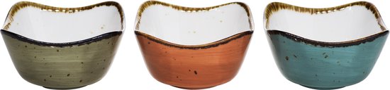 Cosy & Trendy dipschaaltjes Brisbane – vierkant 8,5 cm, set van 3