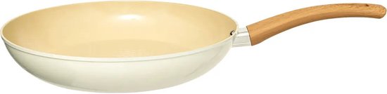5Five Koekenpan Harmony - Alle warmtebronnen - Beige - Dia 28 cm - handvat bakeliet - aluminium