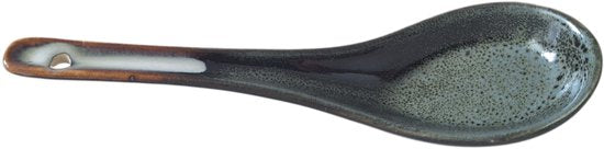 MPLCo - Ramen Lepel - Keramische Ramen Lepel - Aziatische Soeplepel - Japanse Noodle Lepel - Voor Ramen, Soep, Bouillon & Noedels - Vaatwasser, Oven & Magnetronbestendig - 16 x 4,5 cm - Groen