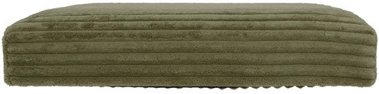 Pouf coffre Atmosphera Essestial velours côtelé - pliable - vert - MDF / polyester - 38 cm - avec espace de rangement - assise supplémentaire