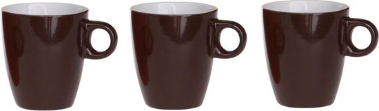 Cosy & Trendy Vicky Beker - 19 cl - Ø 7 cm x 8.5 cm - Bruin - Set-6