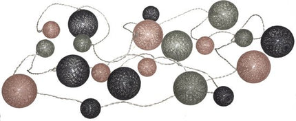 Atmosphera Lichtslinger - 20 verlichte balletjes - multi kleuren mix - 210 cm - batterijen