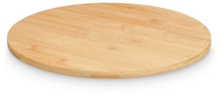 Draaiplateau - Draaitafel - Houten Serveerschaal Draaibaar - Rotating Tray - Bamboe - Ronde - 35 x 35 x 3 cm - Hout