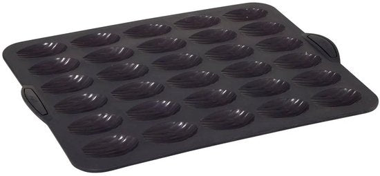 Silikon TOP Maxi Silikon 30er Madeleine-Backform – verstärkter Metallrahmen – Antihaftbeschichtung – 40,1 x 30,7 x 2,0 cm – ofen- und gefrierfest – 100 % Platin-Silikon