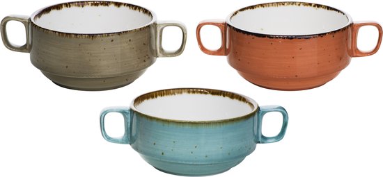 Cosy & Trendy Bols à soupe Brisbane ø 10 cm / 200 ml - 3 Pièces