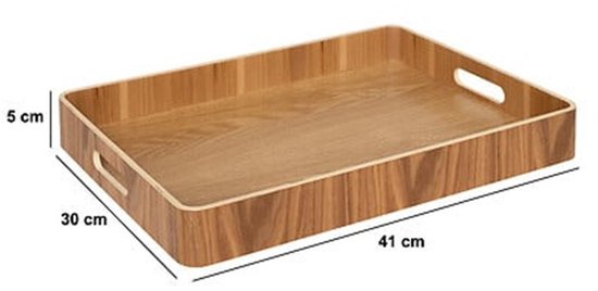 Plateau 5Five Curve - 43 x 30 x 5 cm - Marron
