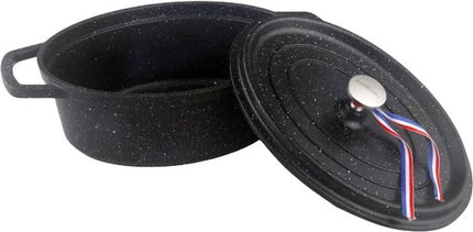 Kamberg - Stoofpan Ø 26 Cm Ovaal - Gegoten Aluminium Steencoating - Voor Alle Warmtebronnen Inclusief Inductie