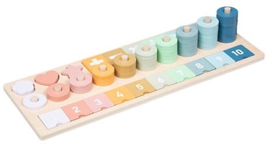 2-teiliges Holzpuzzle-Set - Pädagogisches Holzspielzeug für Kinder - Mutter & Baby 6-Teile-Puzzle & Zahlenpuzzle - Montessori-Spielzeug - Bunt