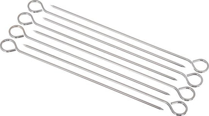 5Five BBQ/barbecue spiezen/vleespennen - van metaal - 8x stuks - 27,5 cm - Spiezen/pennen voor vlees/vis