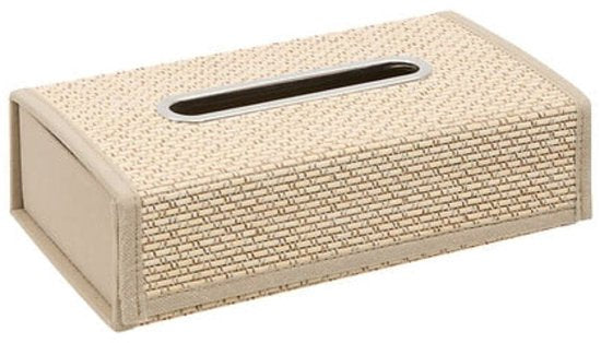 Tissuebox van karton – beige tissuedoos, 26 x 8 x 14 cm