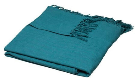 Anjali Bedsprei - Luxe Rayon Bedsprei - Grote Bedcover voor Tweepersoonsbed - Decoratieve Sprei voor Slaapkamer - 230x250 cm - Blauw