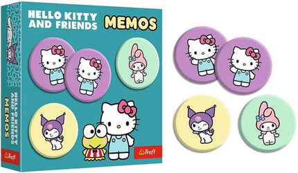 Kinderspel Memos Hello Kitty - 36 Kaarten - Geheugenspel vanaf 3 Jaar - voor het trainen van het Geheugen - Concentratie - Hand-oogcoördinatie