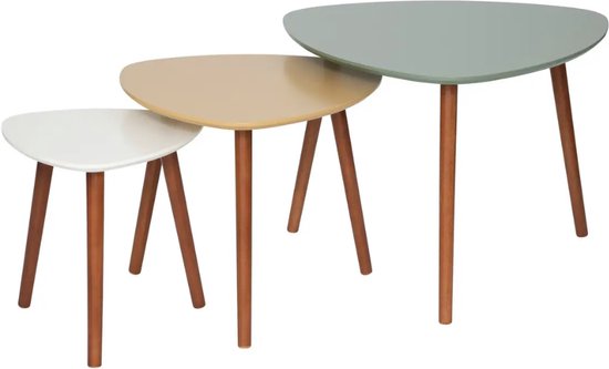 Design Atmosphera Miléo - Lot de 3 tables gigognes - Multi