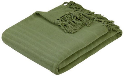 Atmosphera Plaid katoen - Blanket - 160 x 220 cm - Khaki